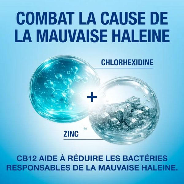 CB12 Bain de Bouche Gencives Sensibles arôme menthe fraîche (250 ml)