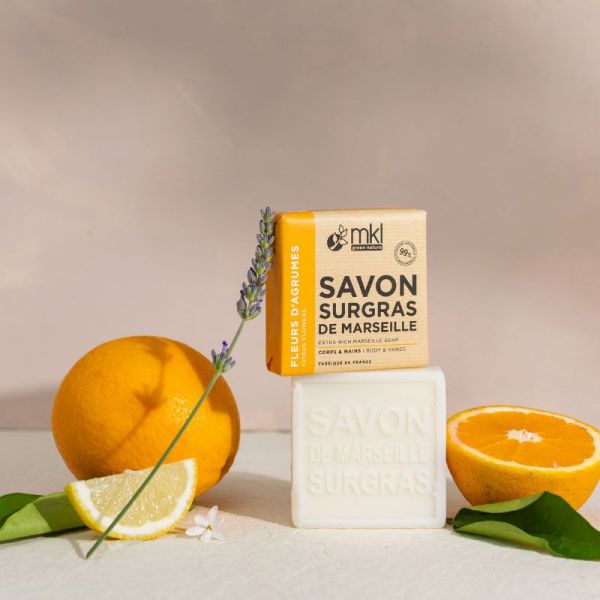 MKL Green Nature Savon de Marseille Surgras - Fleurs d'Agrume (100 g)