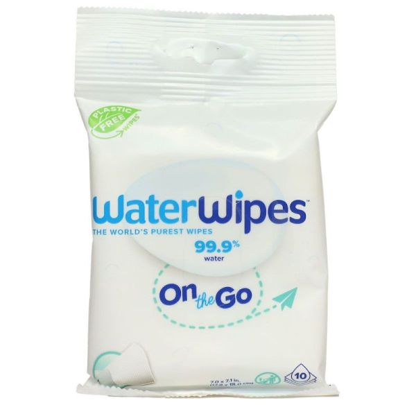 WaterWipes Lingettes Bébé On The Go biodégradables (x10)