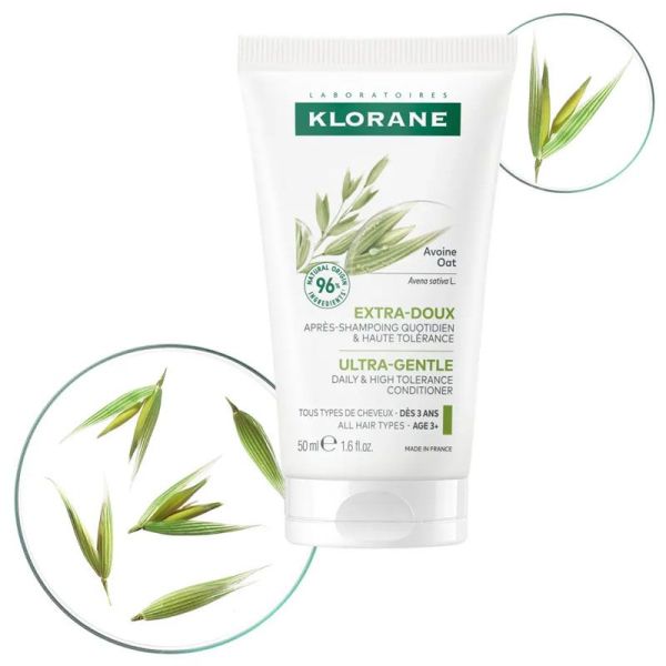 Klorane Après-Shampoing Extra-Doux à l'Avoine médicinale bio (50 ml)