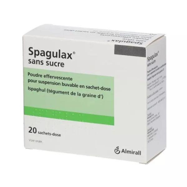 Spagulax Poudre Effervescente sans sucre boite de 20 sachets