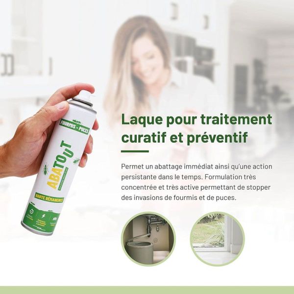 Abatout Laque anti-fourmis & puces haute rémanence (300 ml)