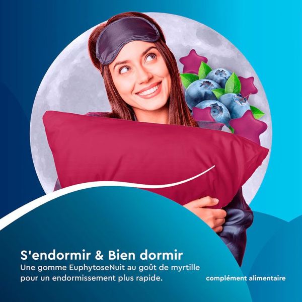 Euphytose Nuit Gomme Myrtille endormissement plus rapide (30 gommes)