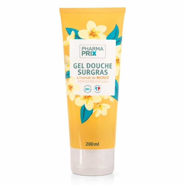 Pharmaprix Gel Douche Surgras à l'extrait de Monoï (200 ml)