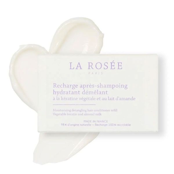 La Rosée Recharge Après-Shampoing hydratant démêlant à la kératine végétale & lait d'amande (200 g)