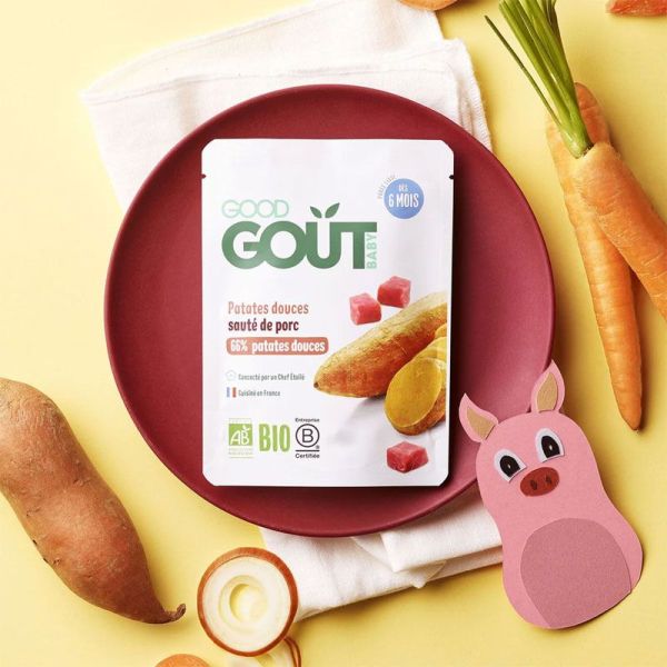 Good Goût Baby Plat bio Patates douces & sauté de porc bébé dès 6 mois (190 g)