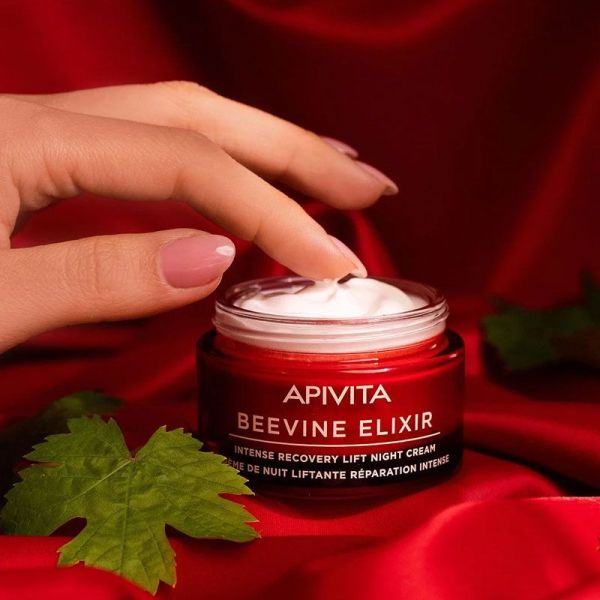 Apivita Beevine Elixir Crème de Nuit Liftante Réparation Intense anti-rides, repulpant (50 ml)