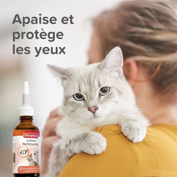 Beaphar Lotion nettoyante pour les yeux pour chien et chat (50 ml)