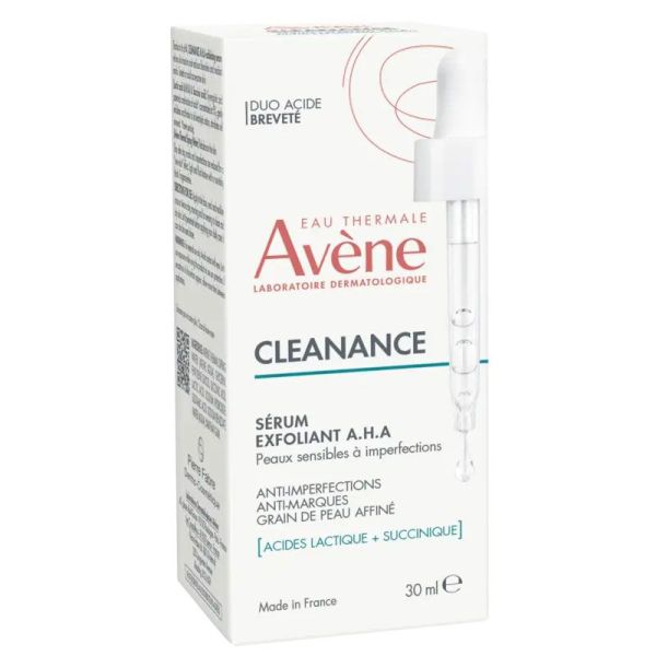 Avène Cleanance Sérum Exfoliant A.H.A , anti imperfections et marques (30 ml)