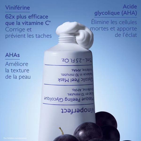 Caudalie Vinoperfect Masque Peeling Glycolique Viniférine & AHAs (75 ml)