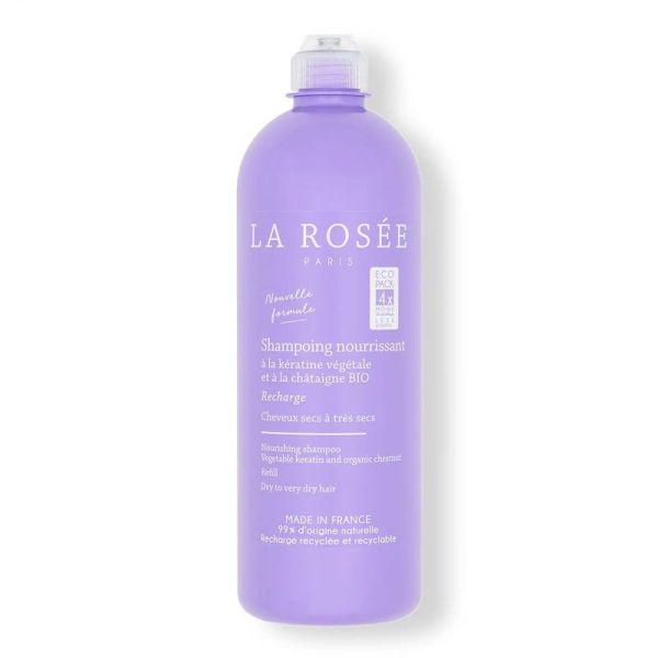 La Rosée Shampoing nourrissant à la kératine végétale et à la châtaigne bio (recharge 400ml)