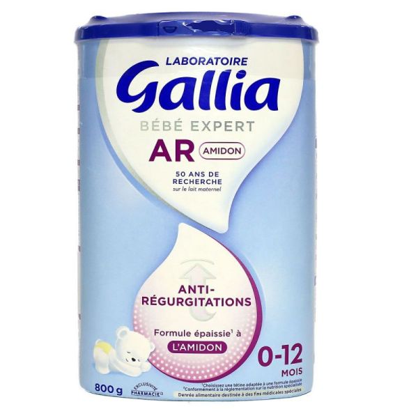Gallia Lait Bébé Expert Anti-Régurgitations formule épaissie à l'Amidon 0-12 mois (800 g)