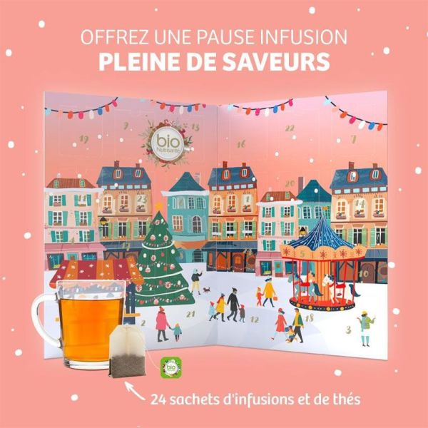BioNutrisanté Calendrier de l'Avent 2025 coffret d'infusions bio (24 sachets)
