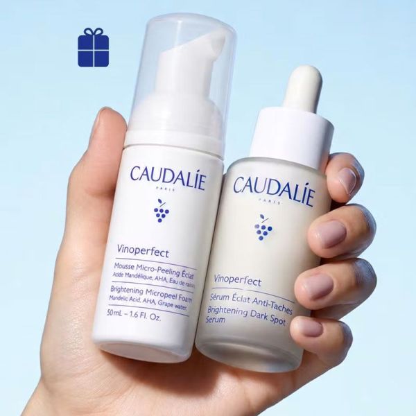 Caudalie Vinoperfect Coffret Duo Éclat Anti-taches Sérum & Mousse Micro-Peeling