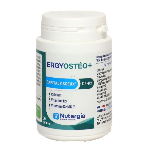 Nutergia ErgyOstéo+ capital osseux, formation du collagène (60 gélules)