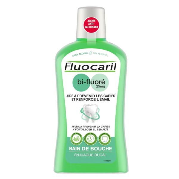 Fluocaril Bain De Bouche Bi-Fluoré 25mg goût menthe (500 ml)