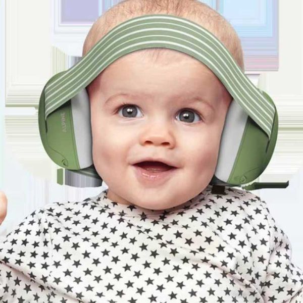 Alpine Muffy Baby Casque Anti-Bruit Bébé jusqu'à 36 mois vert (+ pochette de transport offerte)