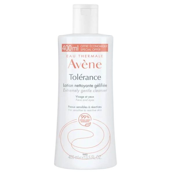 Avène Tolérance Lotion nettoyante gélifiée visages & yeux peaux sensibles à réactives (400 ml)