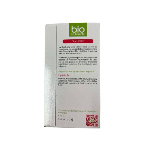 BioNutrisanté Infusion Cranberry & Fleur d'Hibiscus Bio - Confort Urinaire