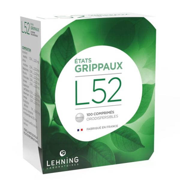 Lehning L52 États grippaux (100 comprimés orodispersibles)