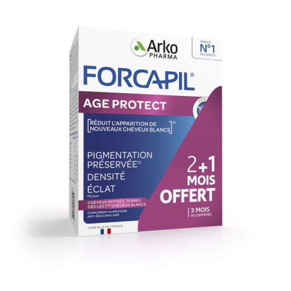 Forcapil Age Protect anti cheveux blancs (90 comprimés)