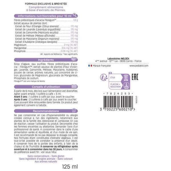 Pediakid Sommeil Sirop Cerise 125Ml