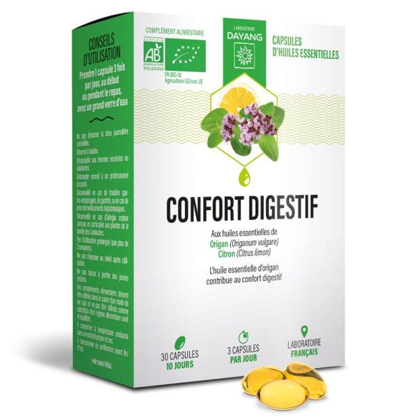 Dayang Confort Digestif BIO capsules d'huiles essentielles (x30)