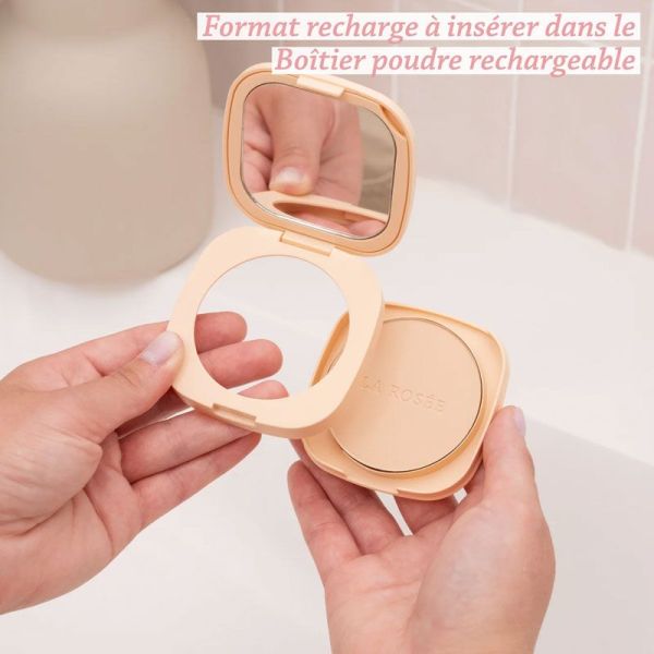 La Rosée Recharge Poudre Compacte Soin à l'abricot Bio Teinte 01 Clair (8 g)