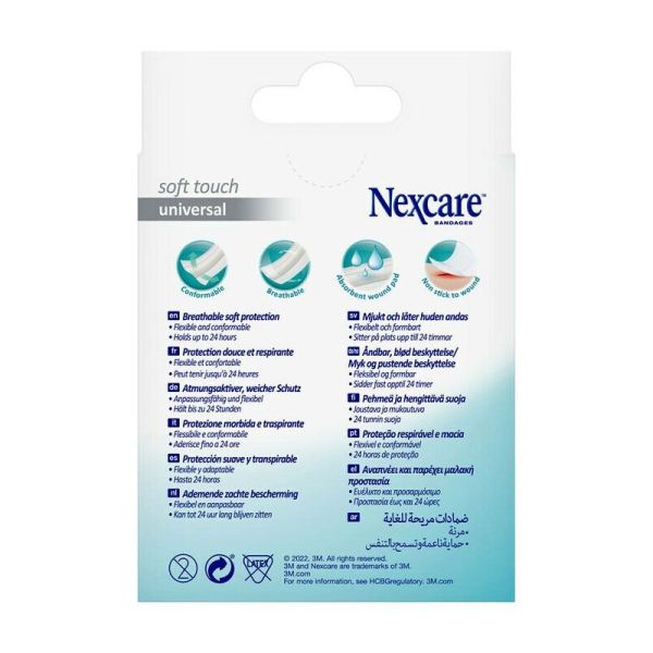3M Nexcare Soft Touch universal pansement doux (8 cm x 1m | Blanc)