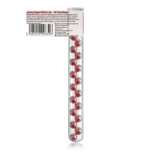 Papermints Cool Caps Fraise sans sucre haleine fraîche (18 capsules)