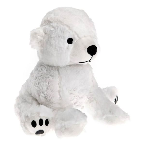 Pelucho Bouillotte sèche peluche Ours Polaire aux grains de blé et fleurs de lavande