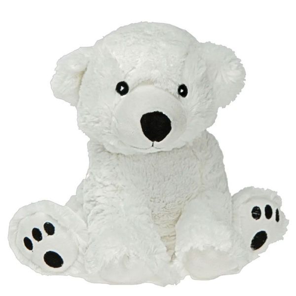 Pelucho Bouillotte sèche peluche Ours Polaire aux grains de blé et fleurs de lavande