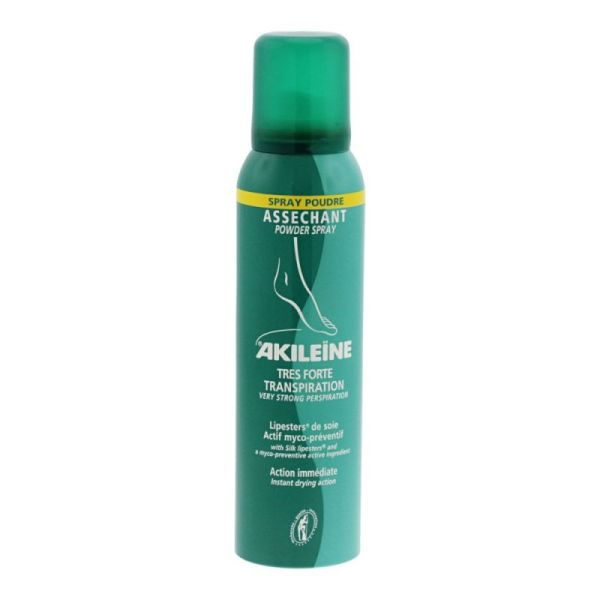 Akileïne Spray Poudre Asséchant très forte transpiration pieds (150 ml)
