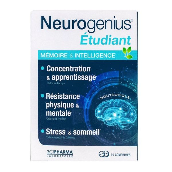 NEUROGENIUS Complément alimentaire pour étudiant mémoire et intelligence