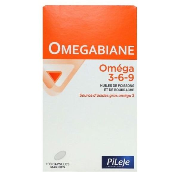 PiLeJe Omegabiane Oméga 3-6-9 huiles de poissons et de bourrache (100 capsules)