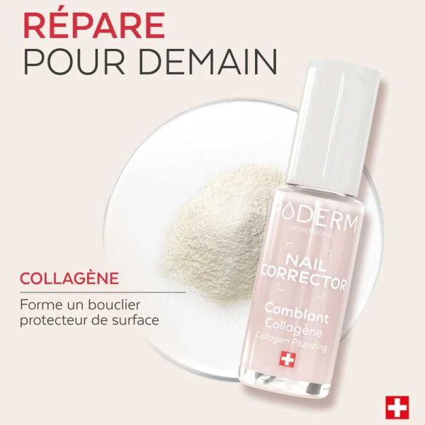 Poderm Professionnal Nail Corrector Comblant au Collagène, comble les stries (8Ml)