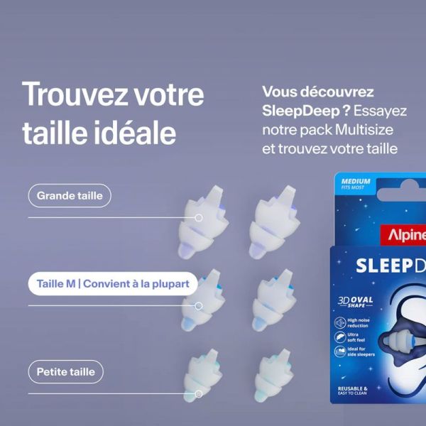 Alpine Sleepdeep bouchons d'oreilles (Taille M)