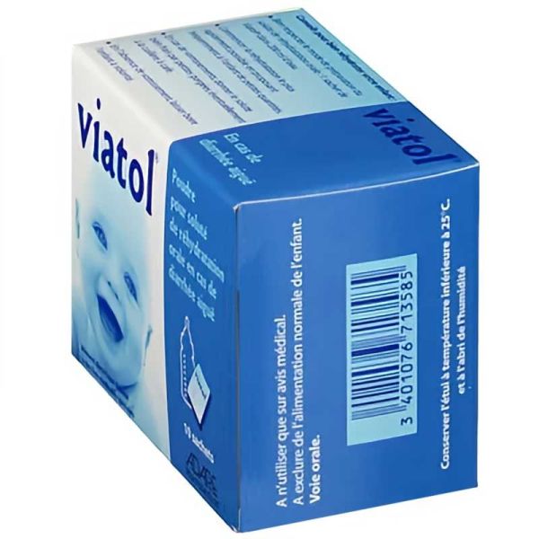 Viatol Poudre pour soluté de réhydratation orale diarrhée aigüe (10 sachets)