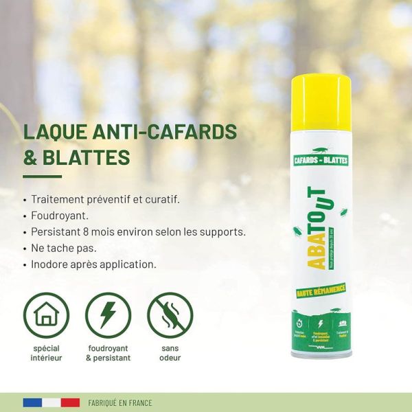 Abatout Laque Anti-Cafards et Blattes haute rémanence (300 ml)