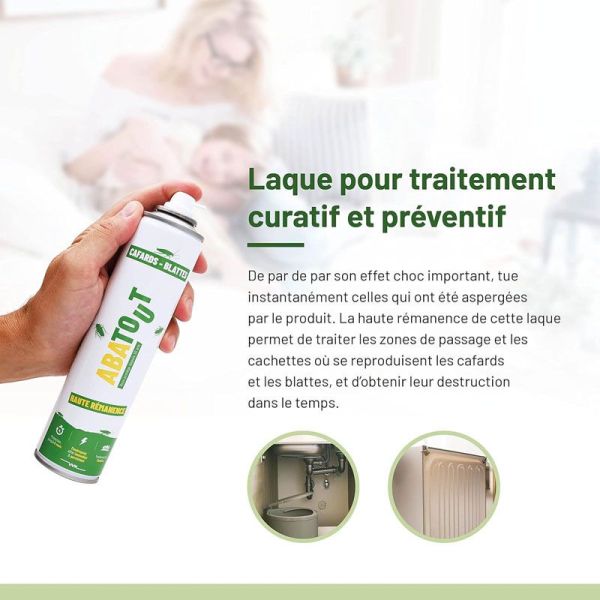 Abatout Laque Anti-Cafards et Blattes haute rémanence (300 ml)