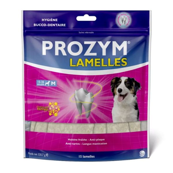 Prozym Lamelles à mâcher taille M (15 lamelles)