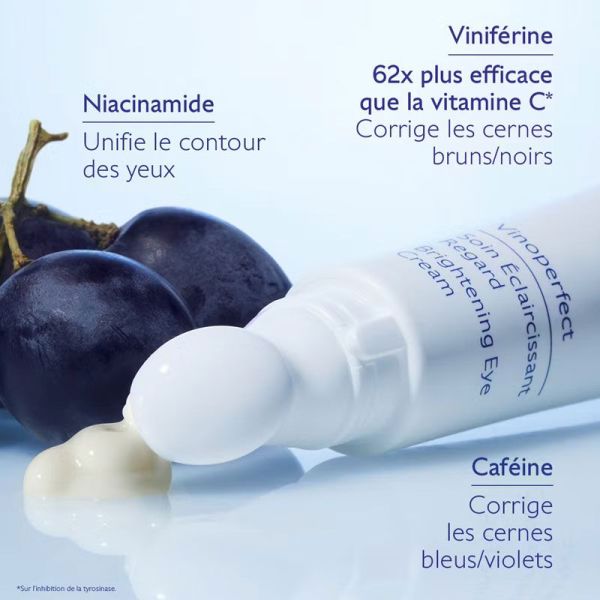 Caudalie Vinoperfect Soin Eclaircissant Regard anti-cernes à la viniférine & caféine (15 ml)
