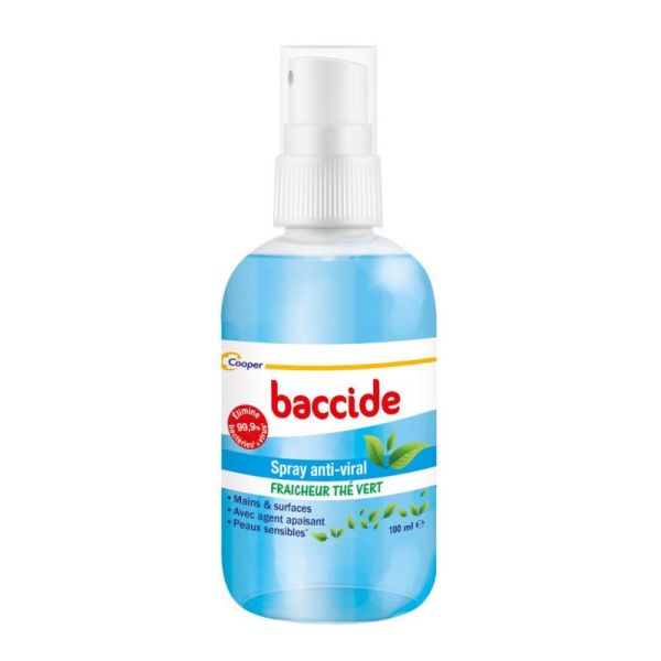 Baccide Spray anti-viral mains & surfaces fraîcheur thé vert (100 ml)