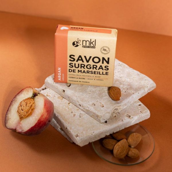 MKL Green Nature Savon de Marseille Surgras -  Argan (100 g)