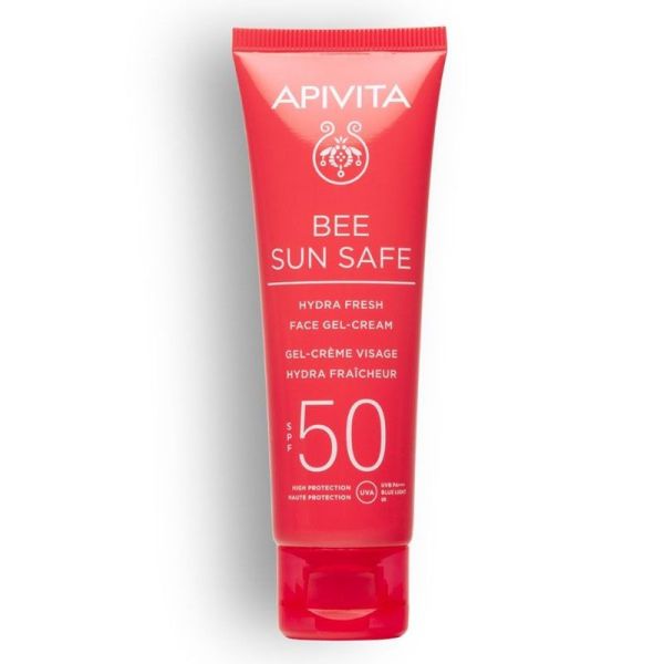 Apivita Bee Sun Safe Gel-Crème Visage Hydra Fraîcheur SPF50 (50 ml)