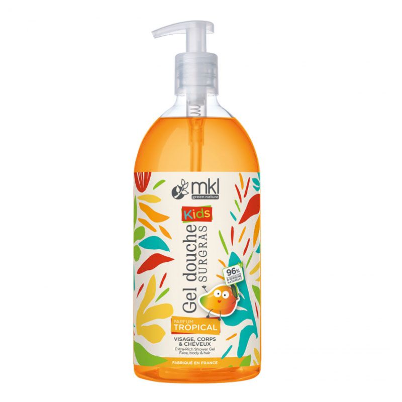 MKL Green Nature Duschgel 1 Liter – Bio-Baumwolle, Für Gesicht, Körper Und Haare, überfettend Für Die Ganze Familie
